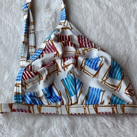 New! Patbo beach chair pattern triangle bikini top 19886 - Picture 6 of 10